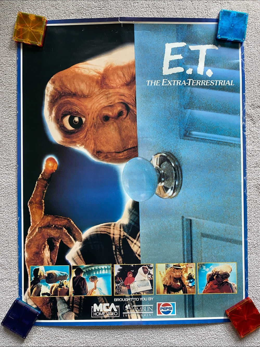 Vintage 1982 E.T. Movie Poster